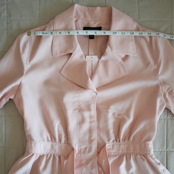 Banana Republic Soft Pink Lightweight Peplum Blazer with Bows NWT - Picture 4 of 10